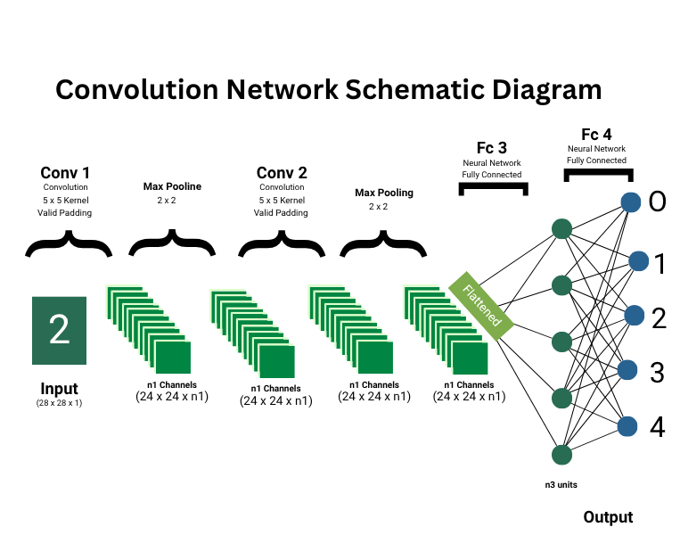 Convolutional Neural Network Schematic Diagram
