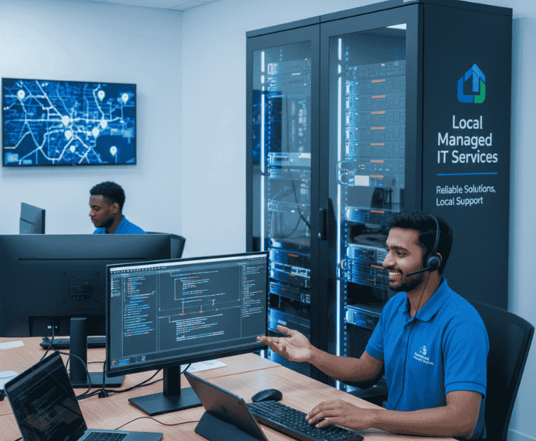 Devomech local managed IT services team at work